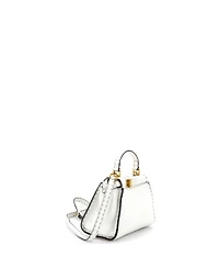 Pre-Owned Fendi Mini Selleria Peekaboo Bag Leather