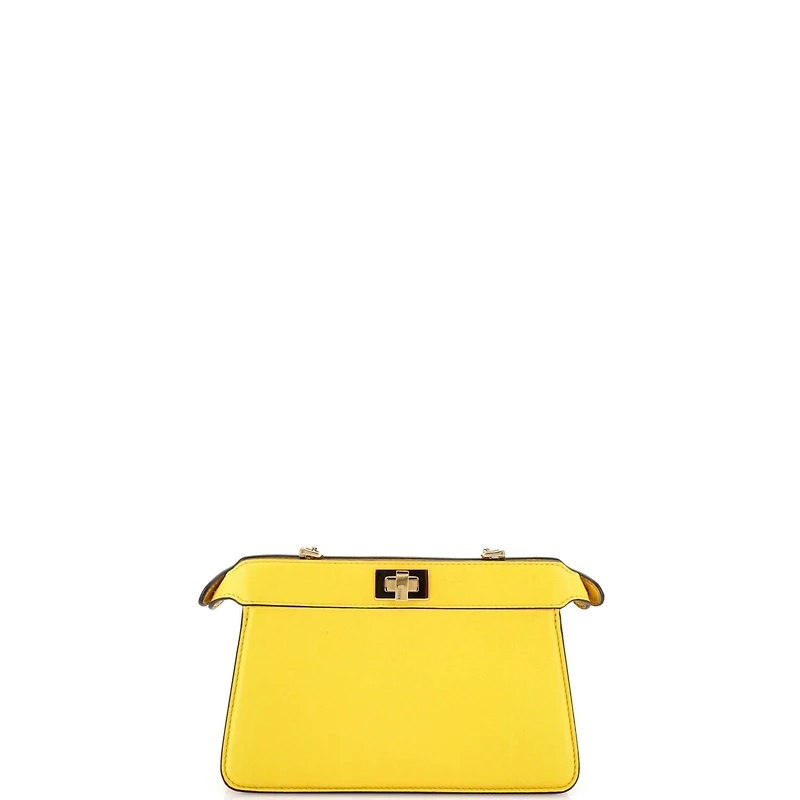 Pre-Owned Fendi Small Peekaboo ISeeU Chain Pochette Leather