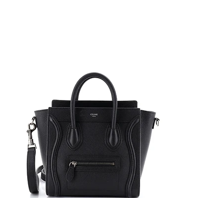 Pre-Owned Celine Nano Luggage Bag Grainy Leather