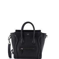 Pre-Owned Celine Nano Luggage Bag Grainy Leather