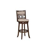 New Classic Furniture Gia 29" Solid Wood Swivel Bar Stool with Fabric Seat