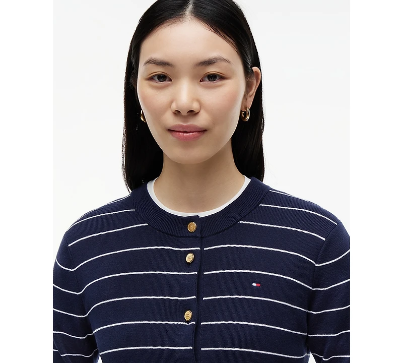 Tommy Hilfiger Women's Crewneck Cotton Cardigan