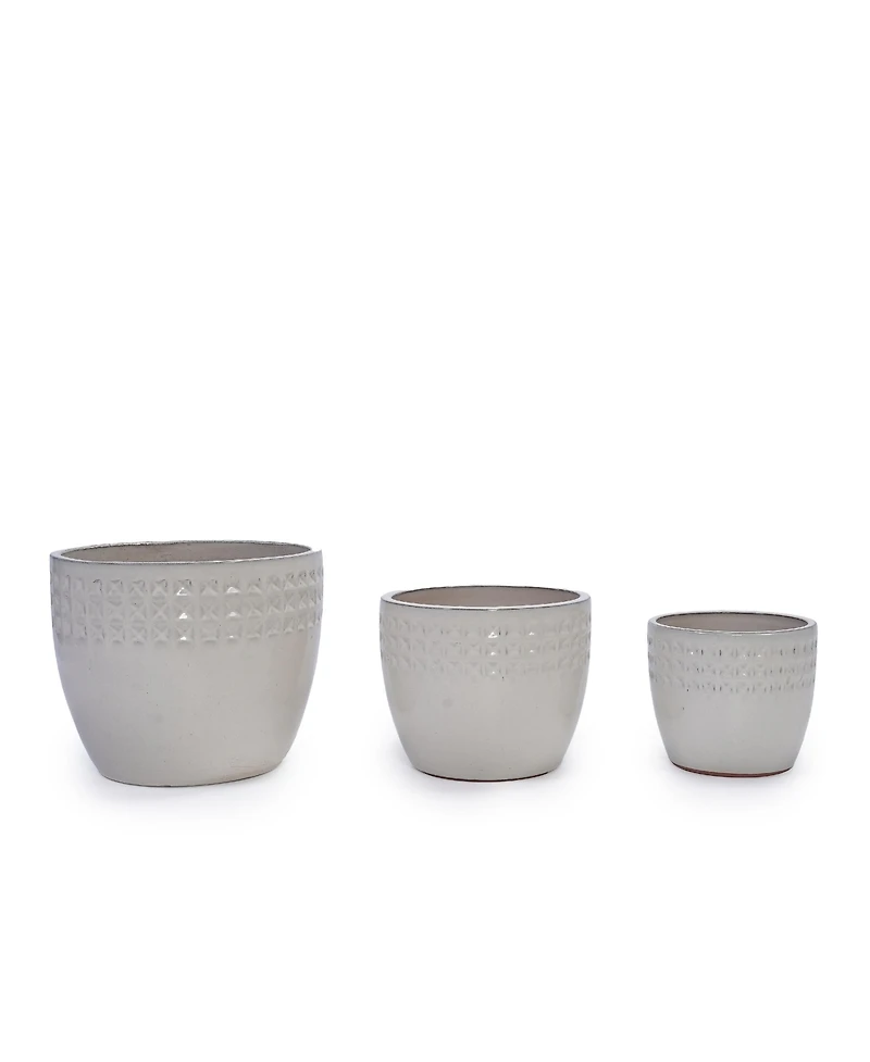 Clihome Handmade Ceramic Planter Set of 3