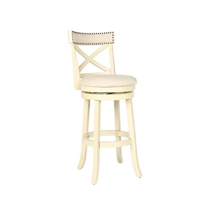 New Classic Furniture York 29" Wood Bar Stool with Fabric Seat