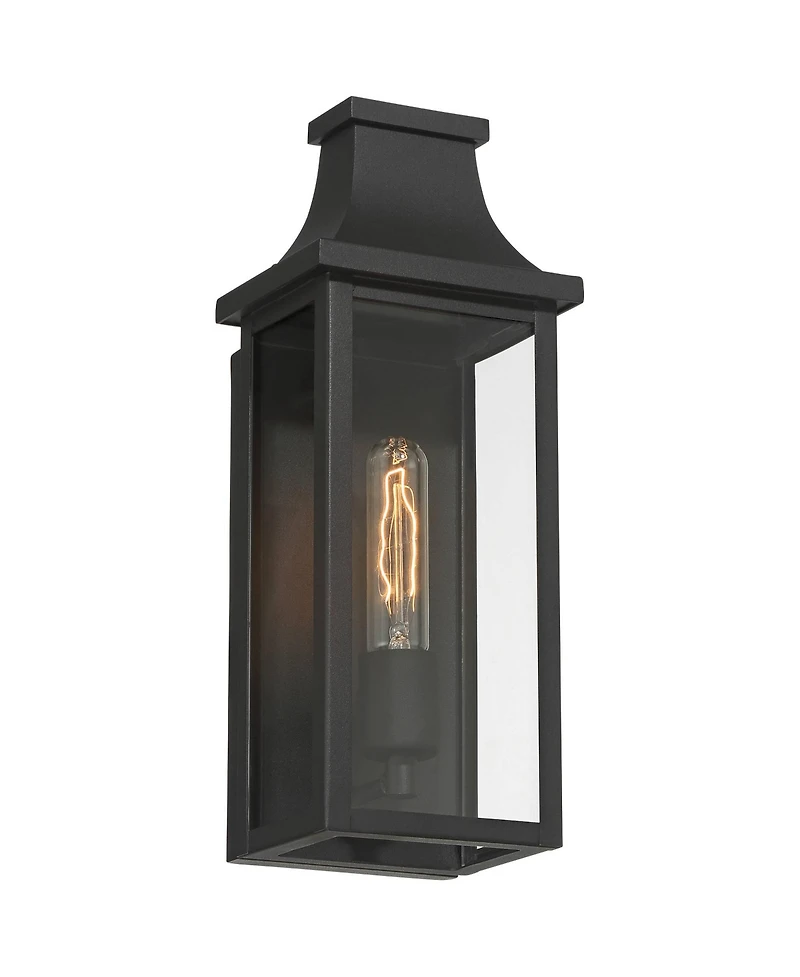Franklin Iron Works Andres High Textured Pocket Lantern Outdoor Wall Light
