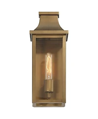 Franklin Iron Works Andres High Aged Brass Pocket Lantern Outdoor Wall Light
