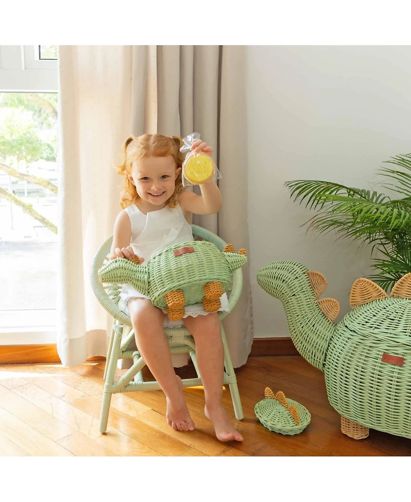 Momiji Dinosaur Handcrafted Rattan Storage Basket