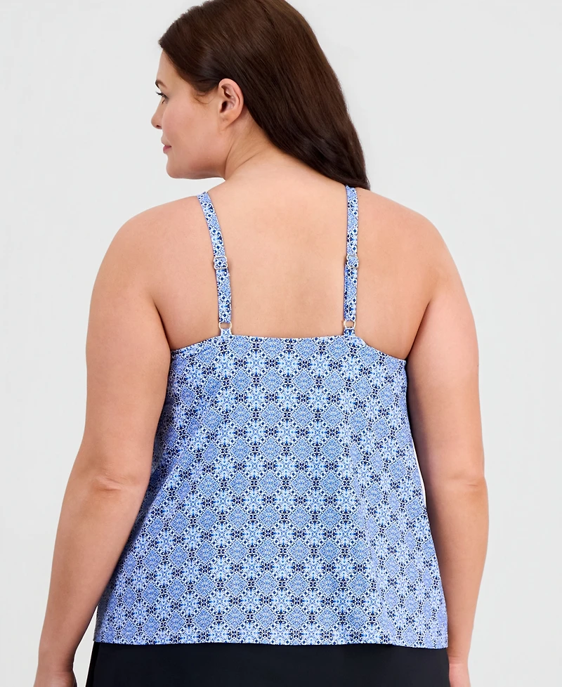 Island Escape Plus Cali Tankini Top, Macy's Exclusive