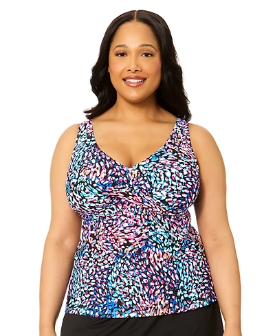 Island Escape Plus V-Neck Monterey Tankini Top