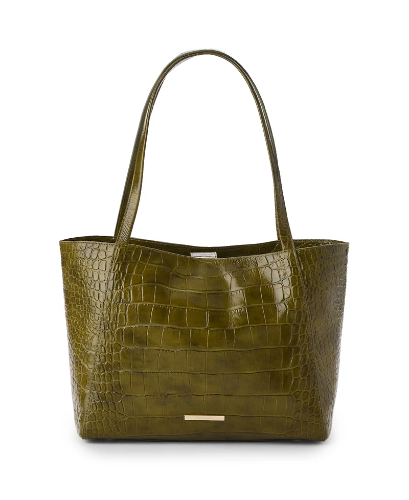 Brahmin Mona Alba Large Leather Tote Handbag