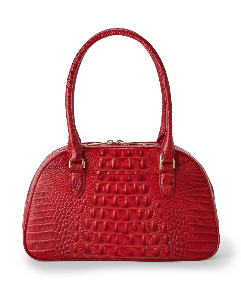 Brahmin Angie Alden Road Medium Leather Dome Satchel Handbag