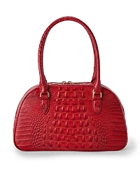 Brahmin Angie Alden Road Medium Leather Dome Satchel Handbag