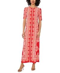 Vince Camuto Women's Crewneck Printed Maxi Dress