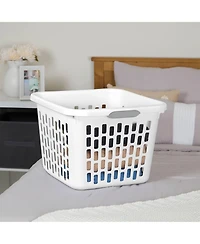 Sterilite Laundry Basket, 1.5 Bushel Plastic Hamper with Handles, 6 Pack