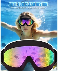 Gnuadz Swim Goggles Adult Wide View Anti-fog Uv Protection 2 Pack