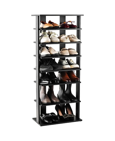 Gouun Wood Multi-Tier Freestanding Shoe Shelf Rack