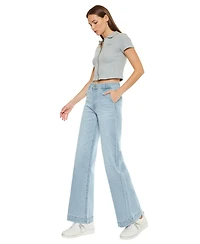 KanCan Women's Celine Ultra High-Rise Wide Jeans