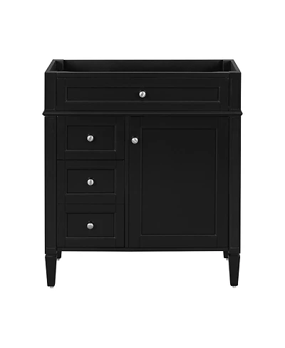 Sillysis Bathroom Vanity Cabinet, Modern Solid Wood Mdf Storage, Soft Close Drawers and Adjustable Shelf, Minimalist for Small Spaces