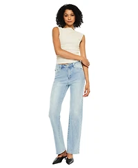 KanCan Women's Cheriese High Rise Straight-Leg Jeans