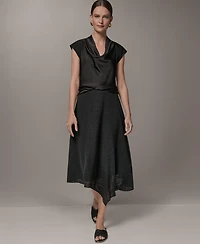 Donna Karan New York Women's Laser Cut High-Low Skirt