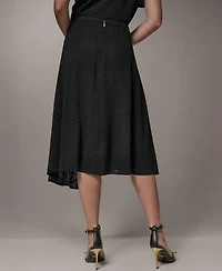 Donna Karan New York Women's Laser Cut High-Low Skirt