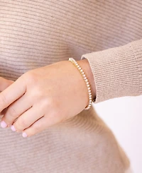 brook & york Gold-Tone Plated Isabella Opal Blush Tennis Bracelet