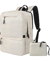 Laptop Backpack, Computer Bag with 2 Compartments, Ergonomic Shoulder Straps, 15.6 Inch Laptop Sleeve, Haul Handle, Book Backpacks, Bookbag for Women