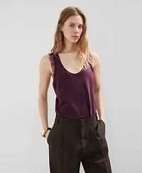 Mango Women's Lace Back Knit Top