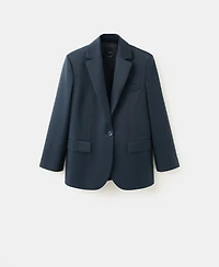 Mango Women's Flap Pockets Straight Blazer