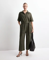 Mango Women's Lyocell Shirt Jumpsuit