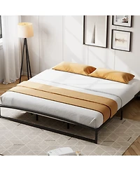 homfan 10-Inch Platform Bed Frame with Arched Design, Low Profile, Noise-Reducing Frame, No Box Spring Needed