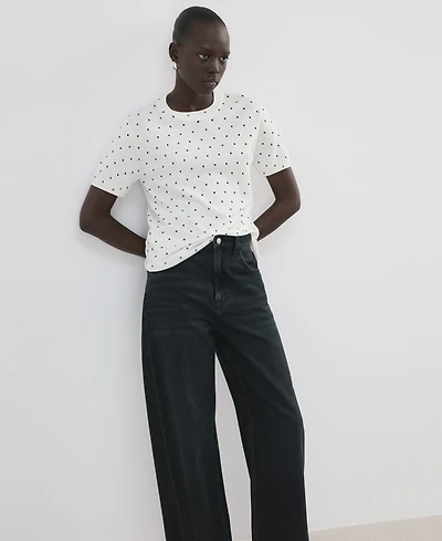 Mango Women's Polka-Dot Knitted Sweater
