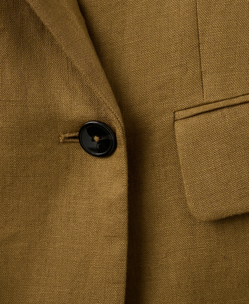 Mango Women's Linen Suit Blazer