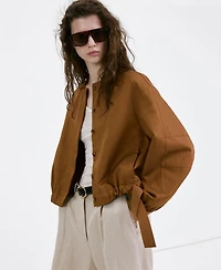 Mango Women's Elastic Bands Lyocell Jacket