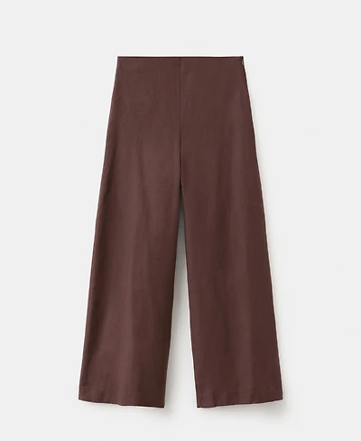 Mango Women's Straight Linen-Blend Pants