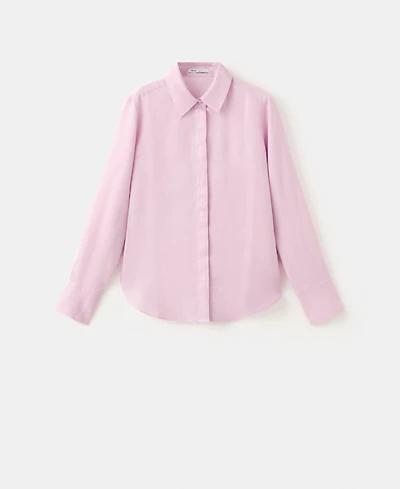 Mango Women's Straight Linen Shirt