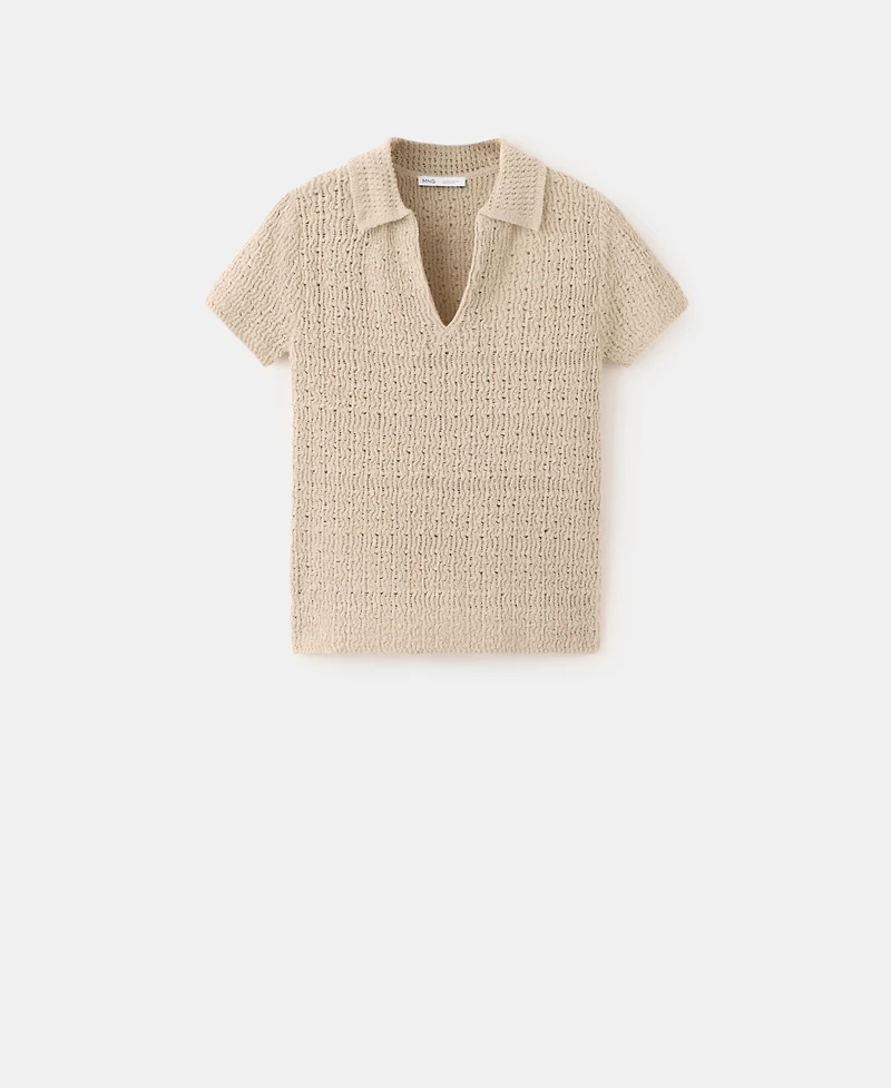 Mango Women's Knitted Polo-Neck Sweater