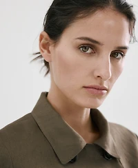 Mango Women's Double-Breasted Linen Jacket