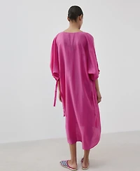Mango Women's Puffed-Sleeve Silk Nightgown