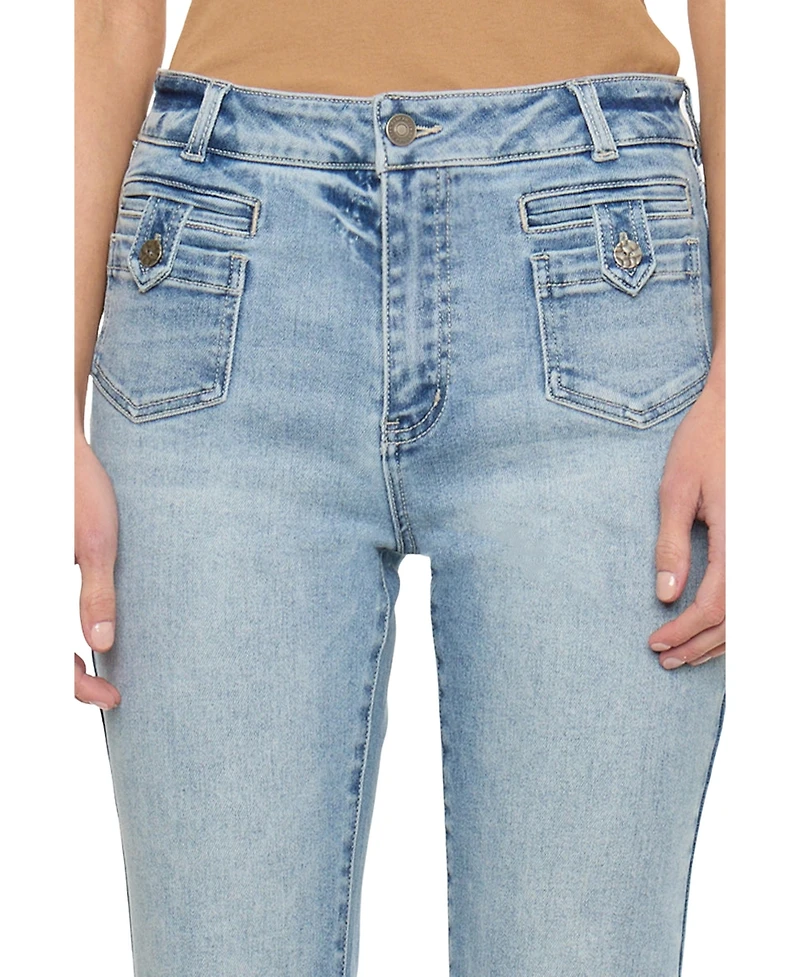 KanCan Women's Brooke High-Rise Flare Jeans