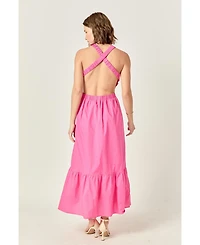 English Factory Women's Elastic Detail Sleeveless Dress