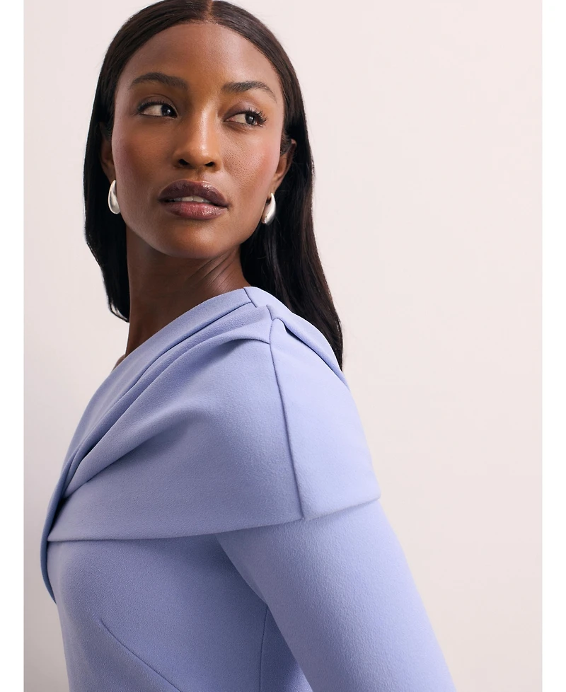 The Fold Women's Iona Sculpt Crepe Dress