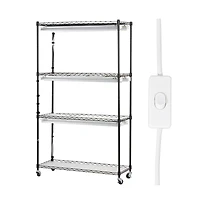 Sugift 4 Tier Plant Stand with 3000K 180W Led Full Spectrum Grow Light