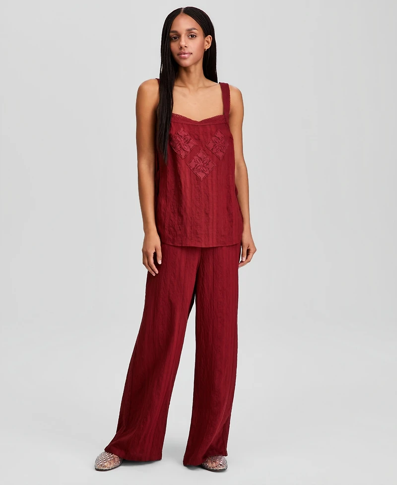 And Now This Women's Lace-Trim Side-Tie Tank Top, Macy's Exclusive