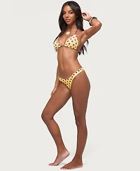 Edikted Women's Melanie Polka Dot Triangle Bikini Top