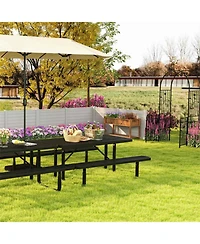 Sugift 6-in-1 Outdoor Garden Dining and Relaxation Combo Set