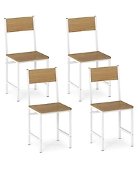 Slickblue Modern Dining Chairs Set of 4 with Metal Legs and Slanted Back Support