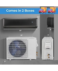 Vebreda Energy Star Certified 12000 Btu 21 SEER2 208-230V Mini Split Air Conditioner and Heater
