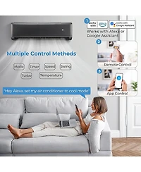 Vebreda Energy Star 24000 Btu 21 SEER2 208-230V Mini Split Air Conditioner and Heater With Wifi