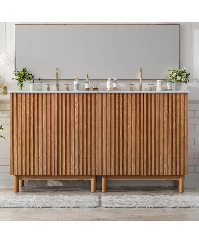 Sillysis Solid Wood Legs, Soft-Close Doors, Adjustable Shelf